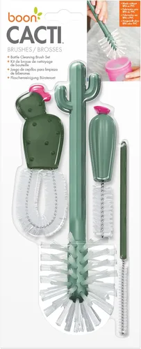 Vista 6 de Boon Juego de repuesto Cacti – Botella, cepillos para pajilla, tetina, detalle – no tóxico, nailon duradero, multicolor, 4
