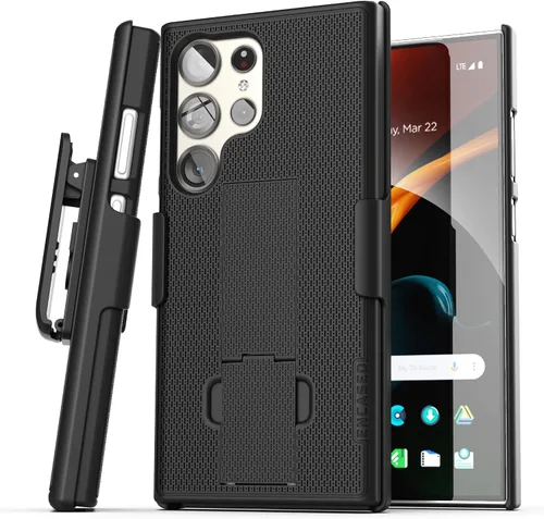 Vista 14 de Encased DuraClip - Funda para Samsung Galaxy S21 con clip para cinturón (2021), funda delgada con funda, color negro