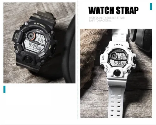 Vista 5 de Relojes de hombre Militar Deportes Electrónico Impermeable LED Cronómetro Digital Analógico Doble Tiempo al aire libre Ejército Reloj de pulsera