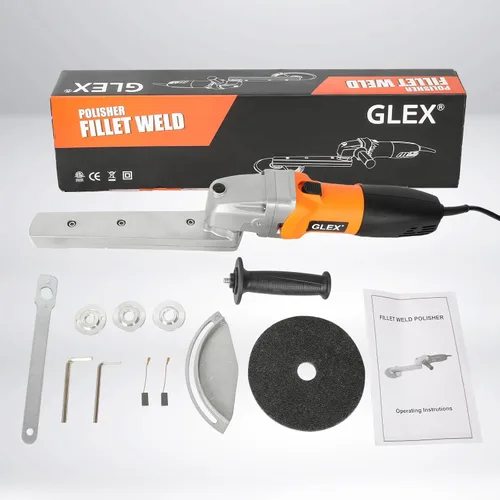 Vista 6 de GLEX Soporte de amoladora angular, brazo extendido, Amoladora eléctrica industrial de acero inoxidable, Lijadora, Uso general: Muelas, Cuchillas