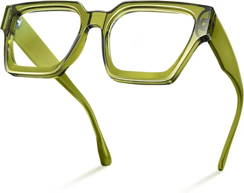 Vista 20 de livho Marco de gafas de gran tamaño para mujer y hombre, lentes rectangulares de moda para computadora, marco elegante *Tortuga de coco