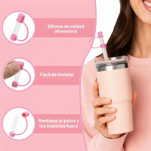 Vista 4 de Jetstop - Pajita con tapa para Stanley Quencher H2.0 vaso de 14 a 40 onzas, 6
