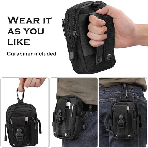Vista 3 de Funda táctica al aire libre Militar Molle Hip Cinturón Bolsa Monedero Funda Teléfono para Pistolas Compactas Subcompactas Pistolas Ocultas Llevar