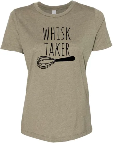 Vista 8 de Cute Women's Screen Printed Crew Neck Tee, Shirts With Sayings, Dusty Blue or Olive