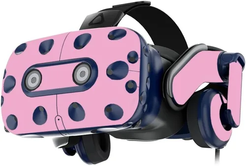 Vista 9 de MightySkins Skin compatible con los auriculares HTC VIVE Pro VR - Azul claro sólido Funda protectora de vinilo duradera y única Fácil de Azul