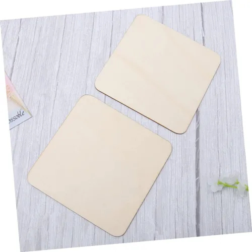 Vista 4 de NOLITOY Piezas de madera contrachapada de madera para manualidades, piezas de madera sin terminar, pieza de madera para bricolaje, rebanada