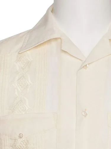 Vista 2 de Gentlemens Collection Camisa Guayabera para hombre, bordada