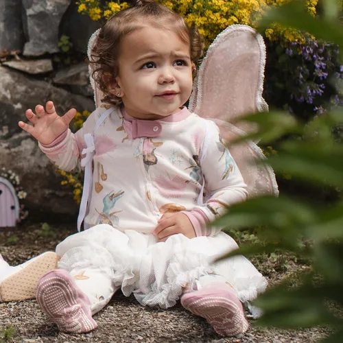Vista 95 de Burt's Bees Baby Pijama para bebé niña, 100% algodón orgánico, pijama de una pieza, overol diagonal con cremallera, ajuste cómodo