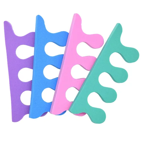 Vista 2 de PrettyClaw Separadores de dedos para pedicura, separadores de dedos de los pies, separadores de uñas de espuma suave para esmalte de uñas, 4