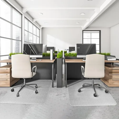 Vista 7 de Tapete para silla de oficina, 46 x 72 pulgadas, protector de suelo de plástico transparente resistente, tapete antideslizante para silla