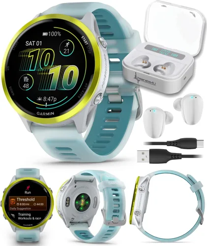 Vista 17 de Garmin Forerunner 570 42mm reloj inteligente avanzado GPS para correr y triatlón, pantalla AMOLED, entrenamiento y recuperación, aluminio azul