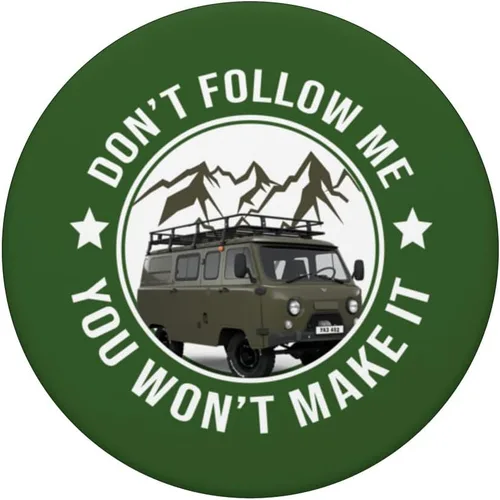 Vista 3 de Buchanka UAZ 452 Off-Road 4x4 Minivan Camping PopSockets intercambiables PopGrip