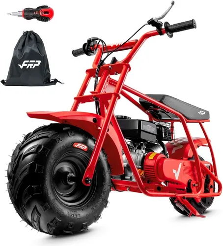 Vista 29 de FRP GMB100 Plus Gas Mini Bike 99cc 4 tiempos todoterreno Faro y polaina Negro