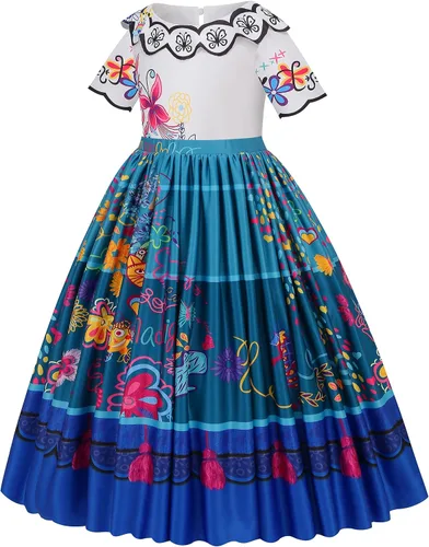 Vista 2 de Disfraz del personaje Mirabel vestido del personaje Isabella para niñas traje de cosplay Pepa disfraces para Halloween