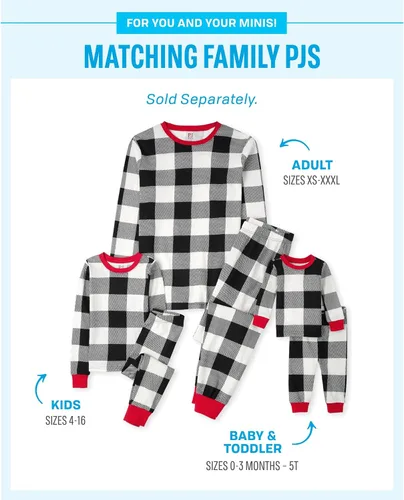Vista 10 de The Children's Place Family Matching, Plaid Waffle 2 Piece Pajama Sets