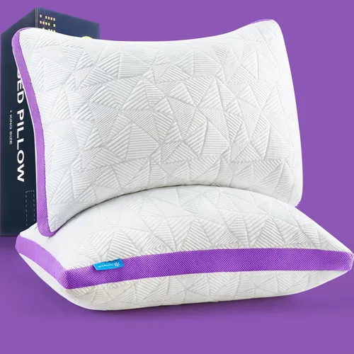 Vista 17 de BETU Almohada refrescante estándar, almohada de espuma viscoelástica triturada fresca para durmientes calientes, almohadas ajustables firmes
