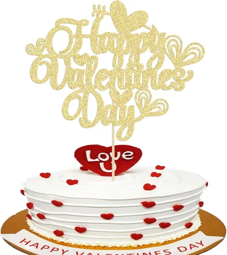 Vista 130 de Ephlyn 24 adornos para cupcakes con purpurina para el día de San Valentín, dulce amor, corazón, día de San Valentín, decoración para cupcakes