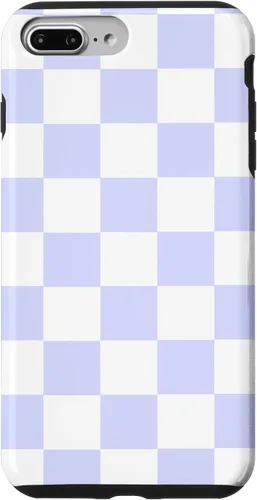 Vista 12 de Funda blanca moderna con patrón de cuadros para iPhone 16 lavanda y morado