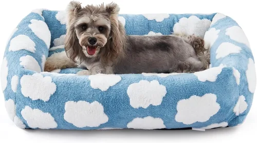 Vista 22 de JOEJOY Cama para Perro de Tamaño Mediano, Cama para Mascotas Ortopédica Lavable de Forro Polar de Pana Suave Premium con Funda de Cremallera
