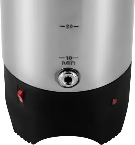 Vista 5 de Urna de café, 5.2L/1.37 galones de temperatura de acero inoxidable ajustable cafetera comercial cafetera de percolado con dispensador de bebidas