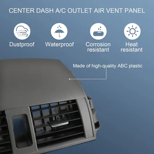 Vista 2 de DICMIC Panel de ventilación de salida de aire acondicionado para tablero central compatible con Toyota Corolla 2008-2013 Reemplazo # 55663-02060