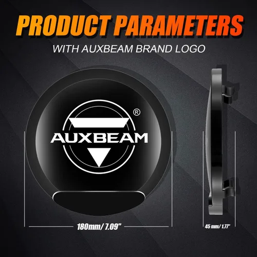 Vista 7 de Auxbeam Kit combinado de luces de conducción redondas de 7 pulgadas con cubiertas negras, 240 W, 24000 lúmenes, luces LED impermeables para todo
