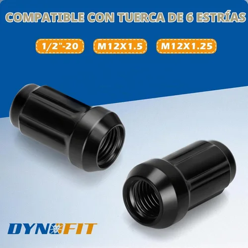 Vista 6 de DYNOFIT Llave de Tuercas de Orejeta Estriadas de 6 Puntos para Llave con Impulsor de Enchufe Cuadrado Imperial de 1/2", Herramienta de Llave de Negro