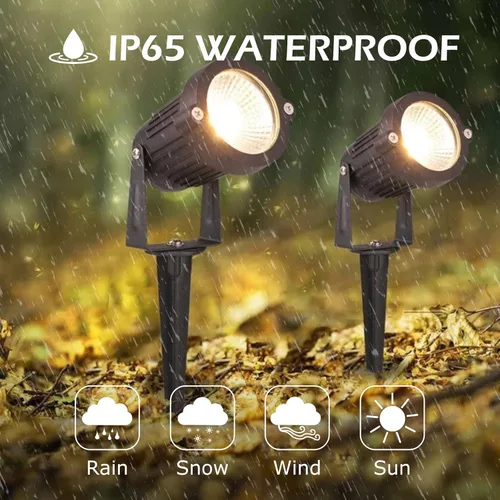 Vista 3 de REEGOLD Luces de paisaje de bajo voltaje para exteriores: 7W 700LM Iluminación LED de paisaje con conectores para árbol jardín patio camino Focos