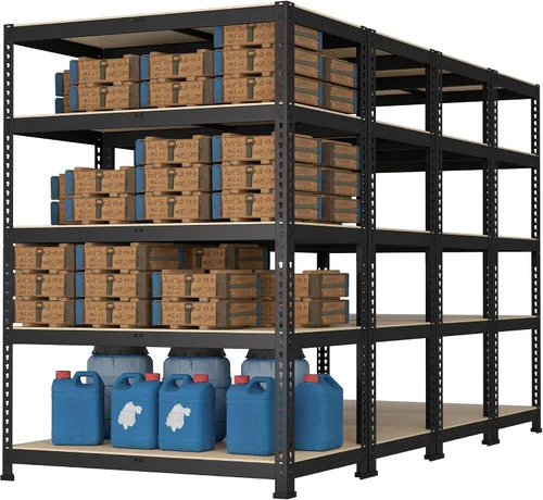 Vista 12 de Prilinex Estantes de almacenamiento resistentes de 48 pulgadas de ancho x 18 pulgadas de profundidad x 72 pulgadas de alto, estantería de metal