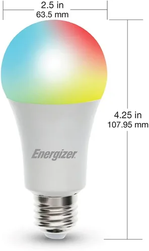 Vista 6 de XTREME Energizer Connect Smart A19 Bombillas LED RGB blancas y multicolor con control de voz y acceso remoto a través de tu teléfono inteligente
