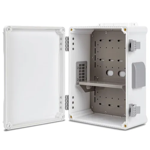 Vista 24 de Namunanee - Caja de conexiones eléctricas para exterior, recinto resistente al agua de ABS con panel de montaje interno y tapa con bisagras, 9.2" H