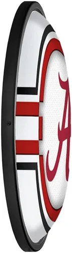 Vista 3 de The Fan-Brand NCAA Alabama Crimson Tide: Letrero de pared ovalado con luz – Decoración de fútbol, baloncesto, béisbol y deportes universitarios