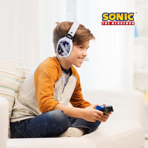 Vista 6 de Sonic The Hedgehog - Auriculares inalámbricos para juegos con Bluetooth, baja latencia, almohadillas acolchadas, micrófono Boom para PC, teléfono