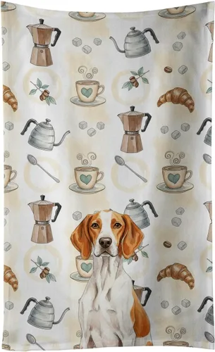 Vista 220 de Caroline's Treasures Afghan Hound - Toalla de cocina para barra de café, terciopelo frontal y lazo de algodón, lavable a máquina Sabueso afgano