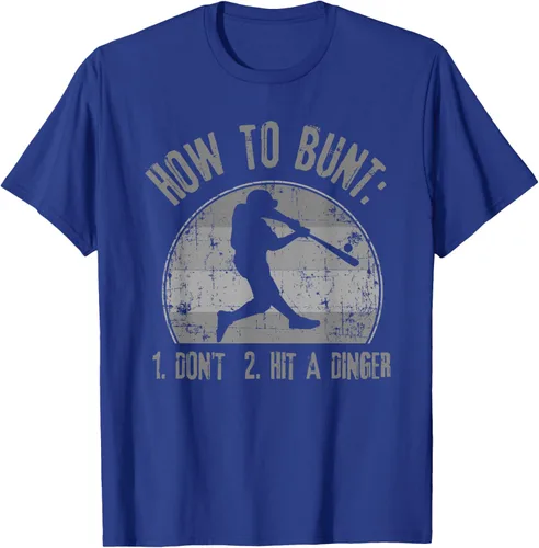 Vista 26 de Cómo Bunt Don't Hit A Dinger - Camiseta divertida de béisbol y sóftbol, Negro, S