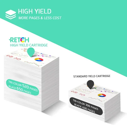 Vista 3 de RETCH Cartucho de tinta refabricado para Canon PG-240XL 240 XL CL-241XL 241 XL para Canon PIXMA MG3620 MX472 MX452 MG3220 MG3520 MG2220 MX532 TS5120
