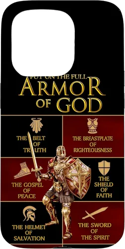 Vista 14 de Warrior of God Put On The Full Armor of God Funda para iPhone 17