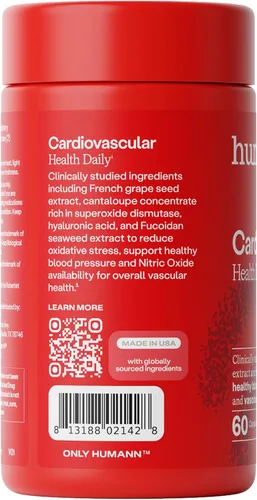 Vista 2 de Humann Cardiovasular Health Daily 4 en 1 cápsulas, soporte vascular, 60