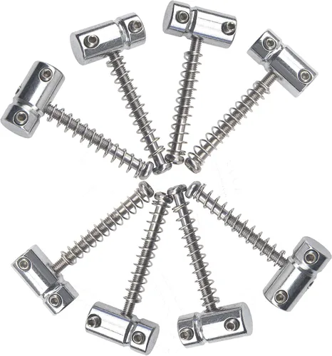 Vista 7 de 8 piezas de Yootones Guitarra Código Sillín Puente Sillines compatibles con Bass Jazz Tele Electric Guitar Part (negro)