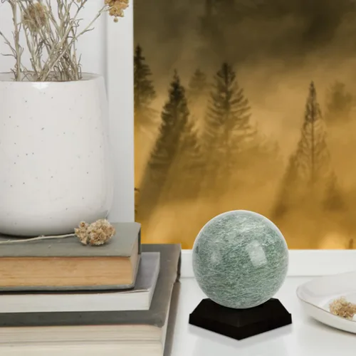 Vista 6 de Lyellfe Juego de 4 bolas Baoding de piedra de mármol, bolas de meditación de 2 pulgadas con caja, pelota de masaje de ejercicio de salud china