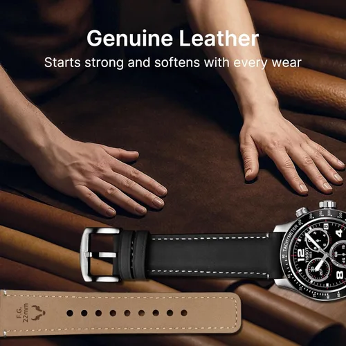 Vista 73 de Fullmosa Correa de reloj de liberación rápida de 0.866 in, 0.787 in y 0.709 in, bandas de cuero bruñido para Samsung Galaxy Watch/Garmin Watch
