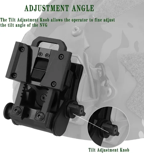 Vista 3 de Casco táctico L4G24 NVG Base Mount, soporte NVG, soporte de visión nocturna de gafas para PVS15, PVS18, GPNVG18