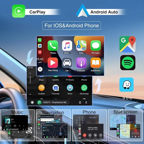 Vista 3 de Radio estéreo compatible para automóvil, de 6.5 pulgadas, RCD360 PROII, RCD330, Carplay, Android Auto, Bluetooth, USB, tarjeta SD, RVC, FM, para VW