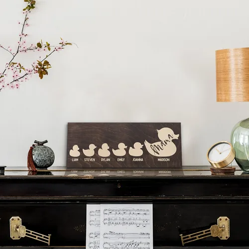 Vista 3 de Regalos para mamá, letrero personalizado con nombres de niños 4 colores de madera, 2 tamaños opcionales Regalos personalizados para el día