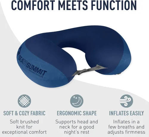 Vista 6 de Sea to Summit Aeros Premium Traveller - Almohada inflable para el cuello, color lima