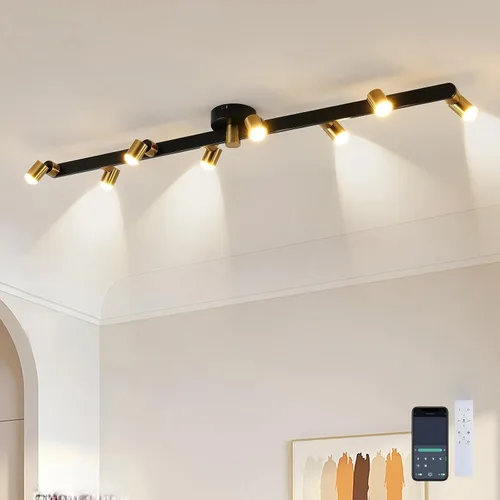 Vista 12 de Jaycomey Lámpara de techo LED moderna de 23 pulgadas, 3 focos ajustables 22.8 in Blanco