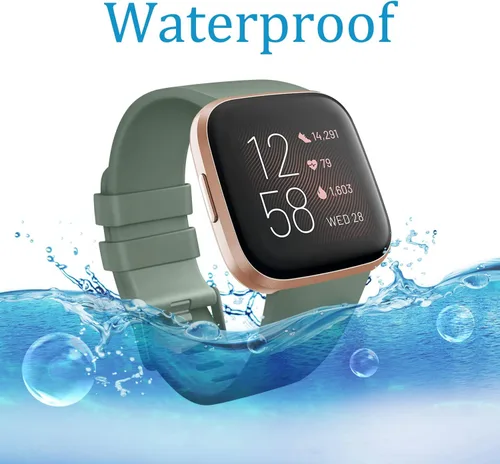 Vista 6 de Vancle Correa para Fitbit Versa - Pulsera deportiva de repuesto para mujeres y hombres