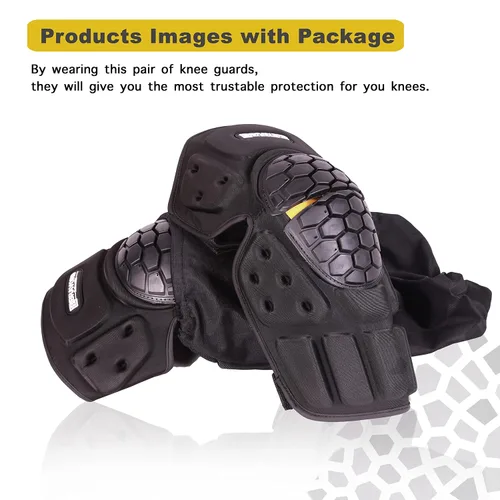 Vista 6 de Rodilleras para motocicleta, rodilleras MTB de alta resistencia, flexibles y transpirables para hombres