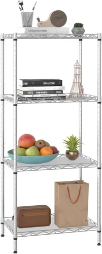 Vista 10 de BestOffice Estante de alambre de 4 niveles 12" x 18" x 44" Negro