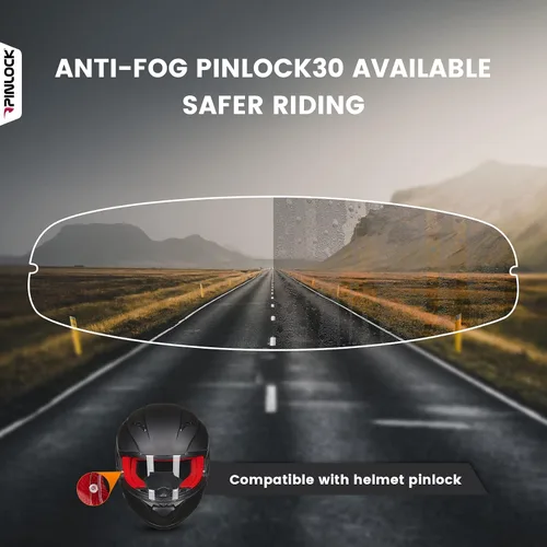 Vista 4 de ILM Cascos integrales para moto de nieve y motocicleta para hombres y mujeres, deportivos duales, con Pinlock antiniebla para adultos, modelo DOT 817